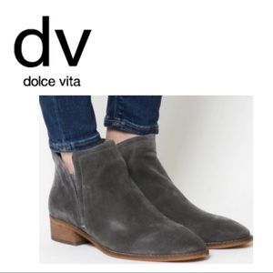 Dolce Vita Grey Suede Tessey Low Boots
